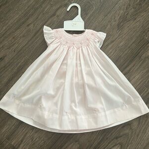 Smocked pink dress